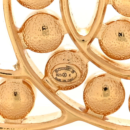 Chanel Pearl CC Brooch Light Gold 3 of 4