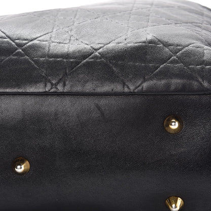 Christian Dior Lambskin Cannage Shopper Tote Black 12 of 12
