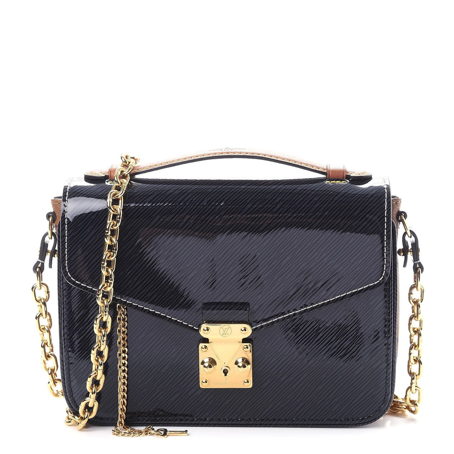 Shiny Epi Reverse Monogram Pochette Metis Mini Marine