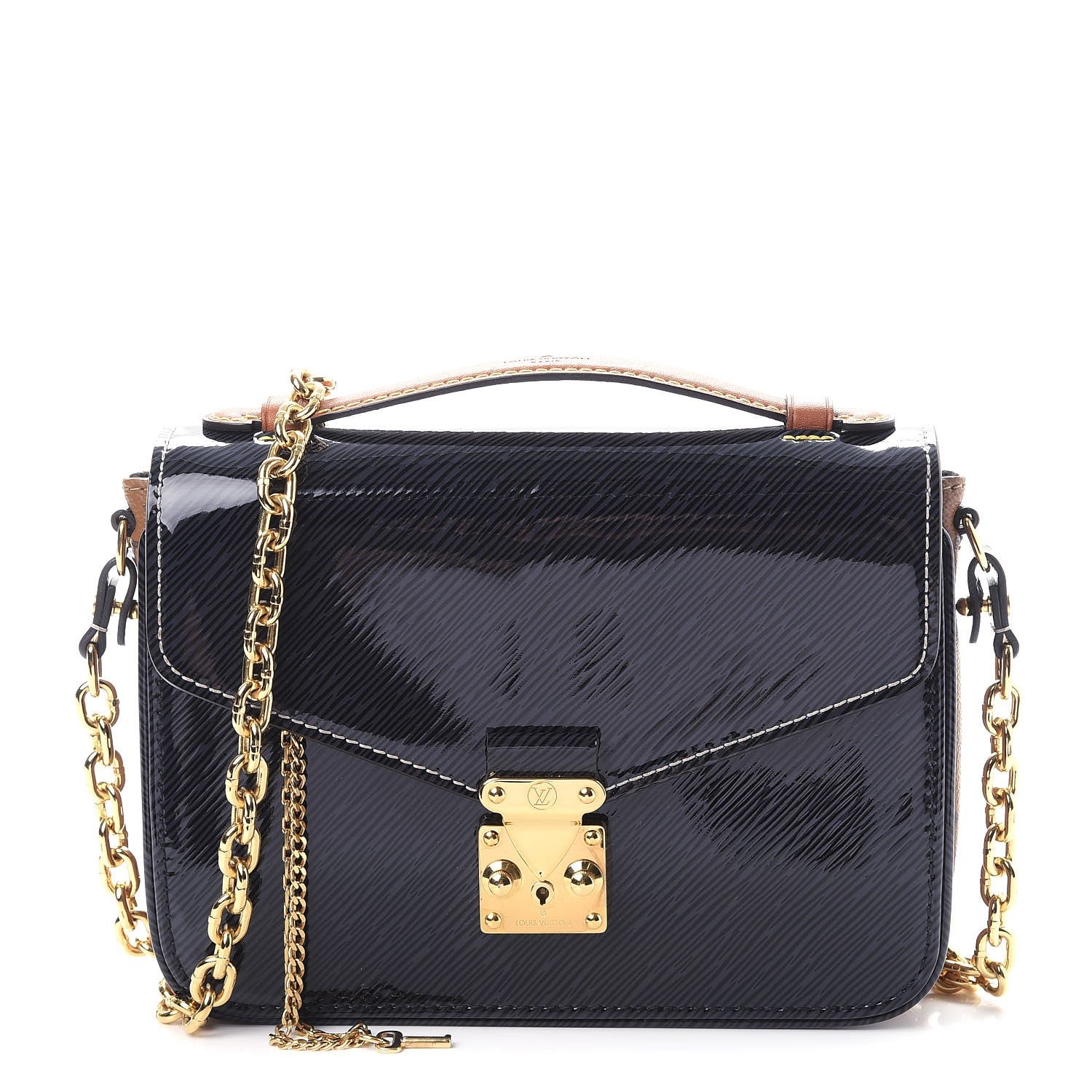 Louis Vuitton Shiny Epi Reverse Monogram Pochette Metis Mini Marine 1 of 7