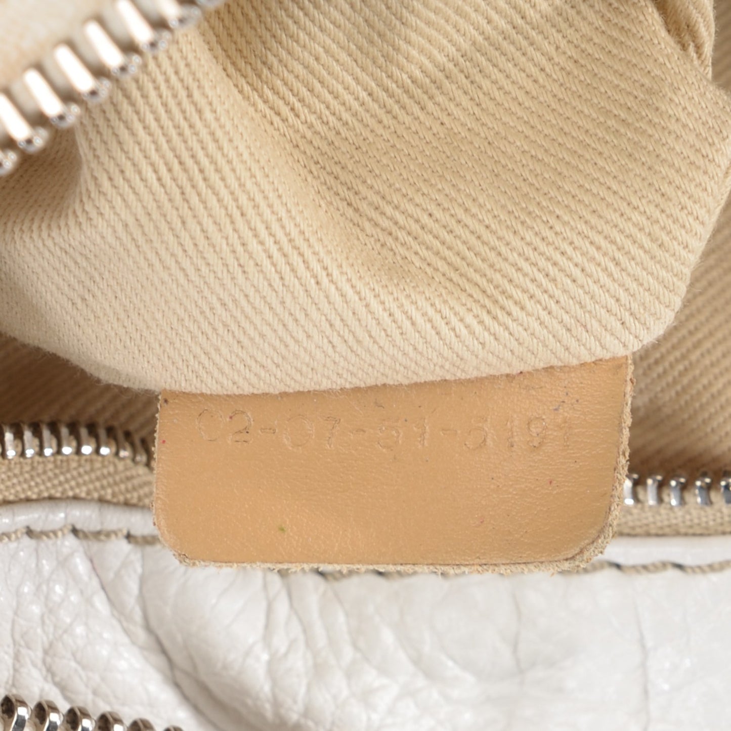 Calfskin Medium Paddington Satchel White