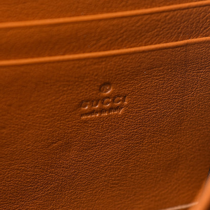 Gucci Vintage Effect Calfskin Matelasse Diagonal Torchon GG Marmont Chain Wallet Cognac 6 of 8