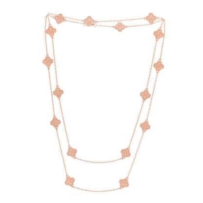 Van Cleef & Arpels 18K Rose Gold 16 Motifs Sweet Alhambra Necklace 3 of 6