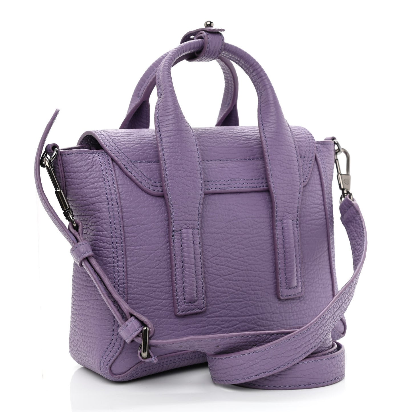 Textured Calfskin Mini Pashli Satchel Violet