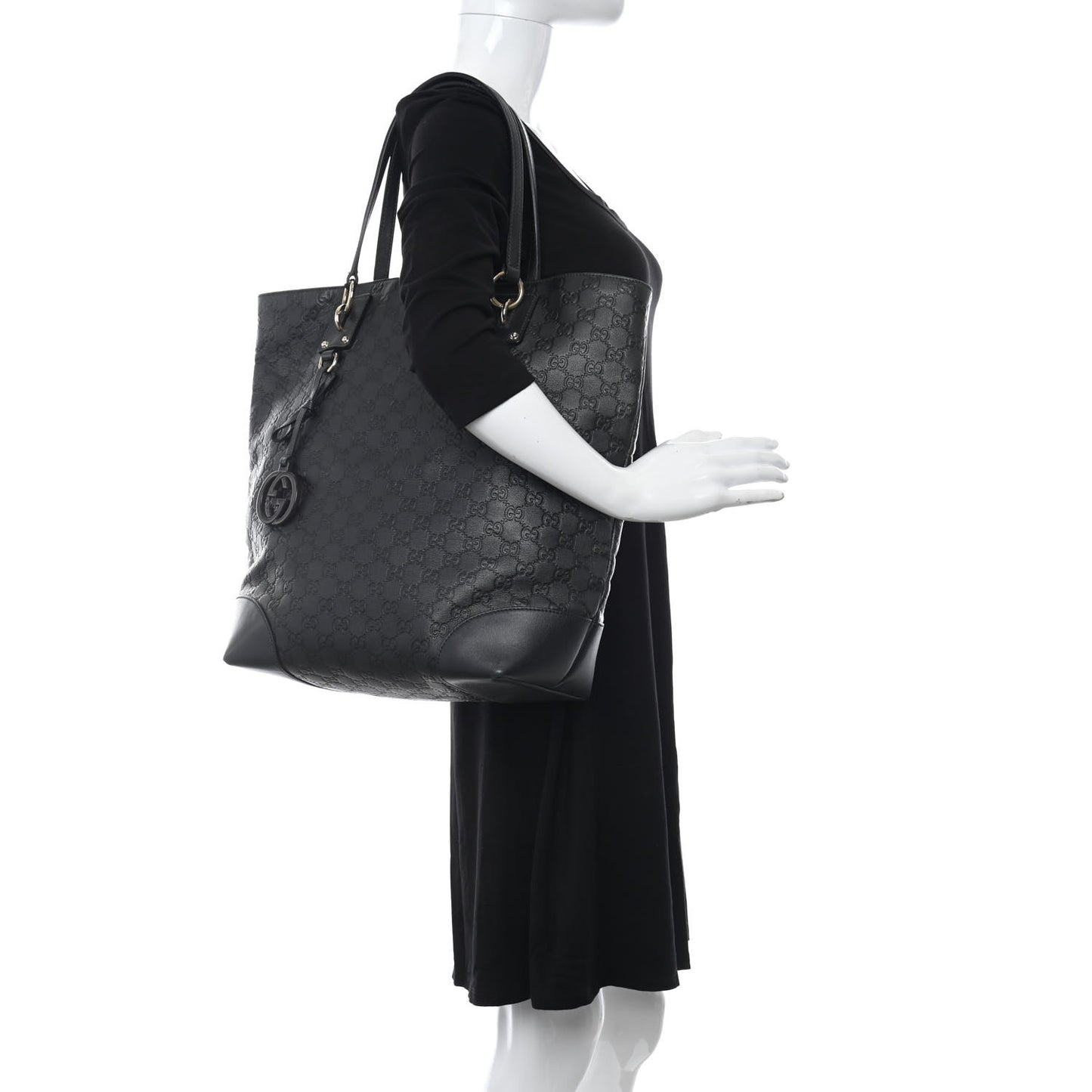 Guccissima Large Interlocking G Tote Dark Green