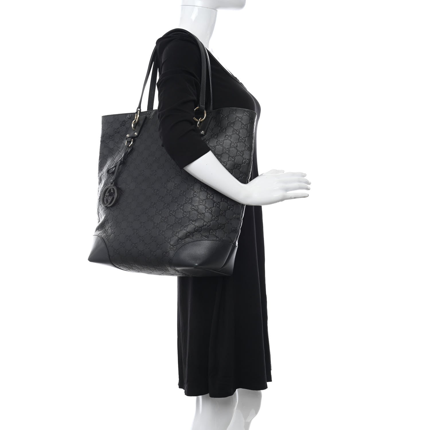 Gucci Guccissima Large Interlocking G Tote Dark Green 2 of 11