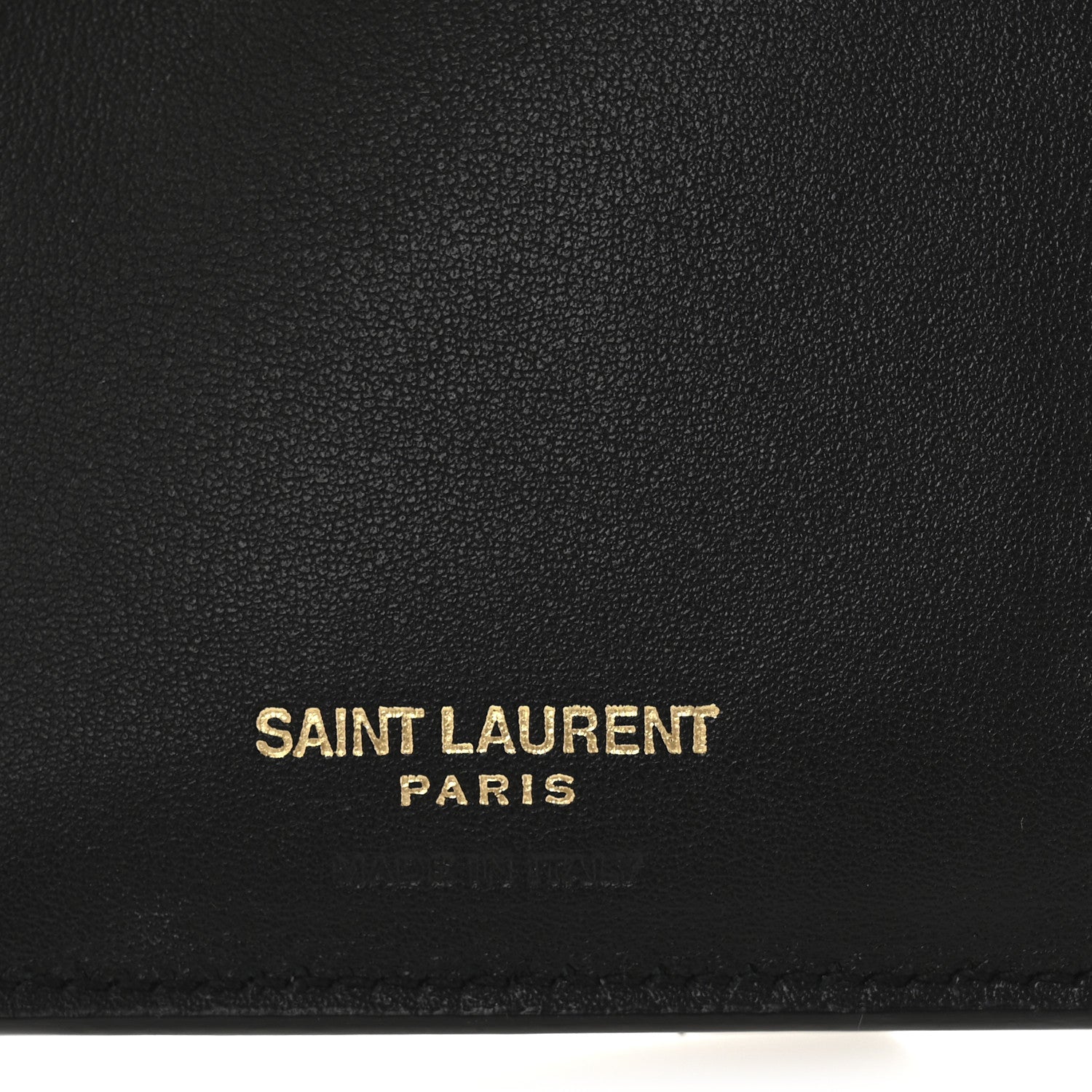 Saint Laurent Patent Calfskin Snakeskin Embossed Uptown Monogram Card Case Black 6 of 8