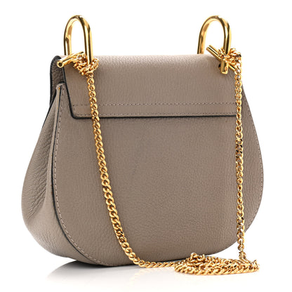 Chloe Grained Lambskin Mini Drew Shoulder Bag Motty Grey 3 of 9