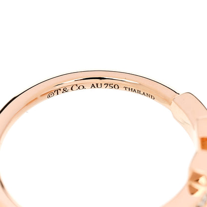 Tiffany 18K Rose Gold Diamond T Wire Ring 52 6 4 of 4