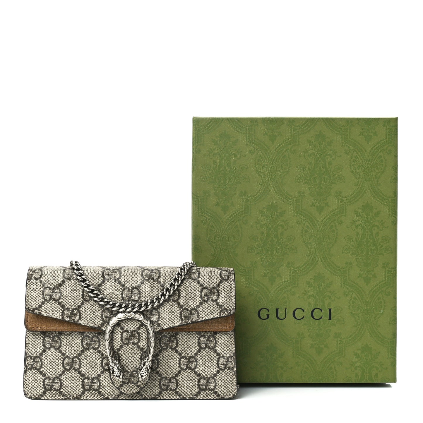 GG Supreme Monogram Super Mini Dionysus Shoulder Bag Taupe