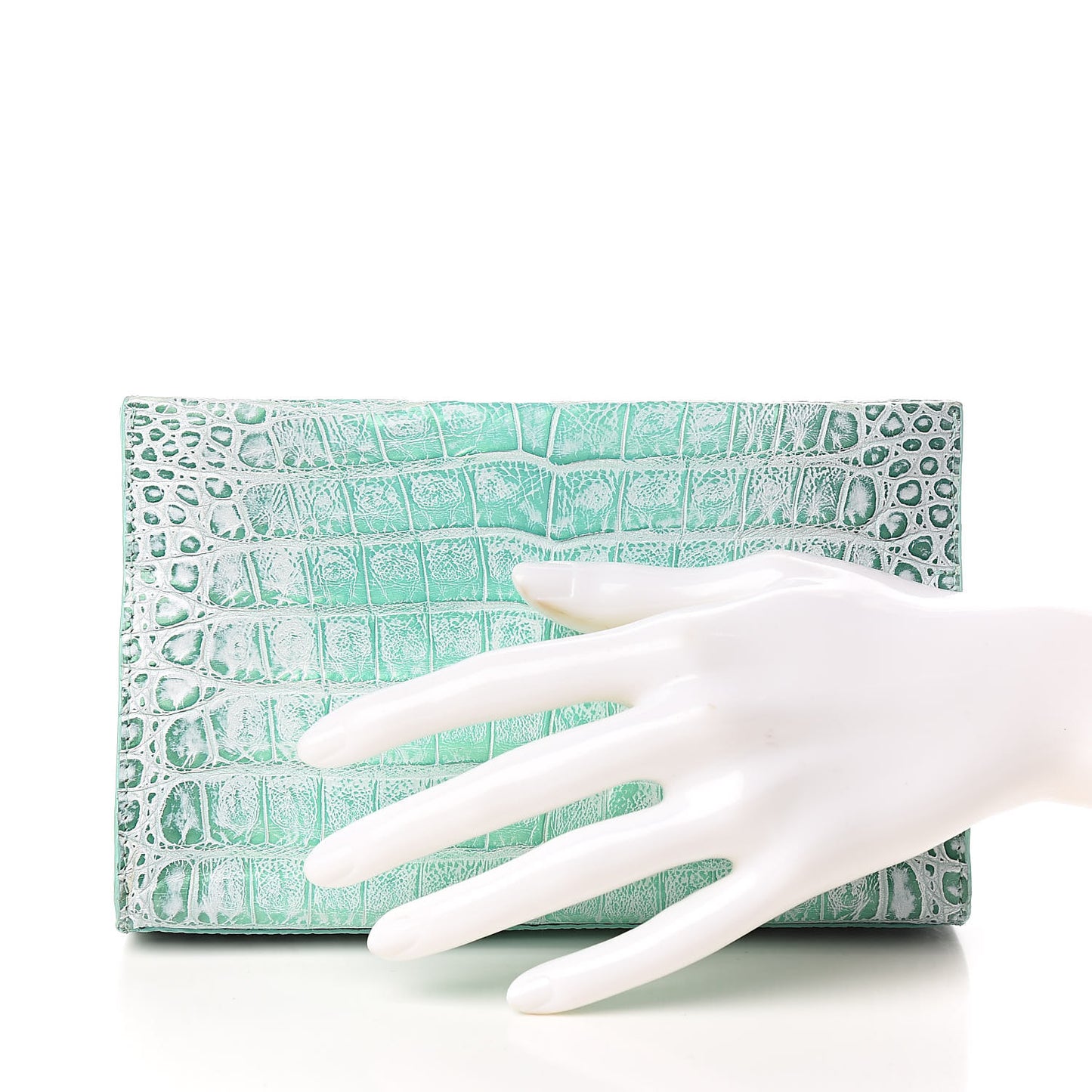 Crocodile Clutch Turquoise