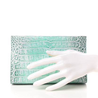 Nancy Gonzalez Crocodile Clutch Turquoise 2 of 8
