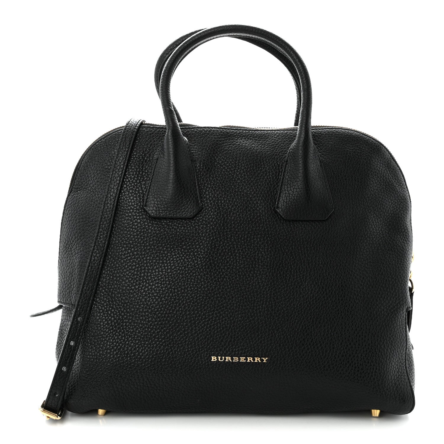 Burberry London Grainy Calfskin Greenwood Bowling Bag Black 1 of 11