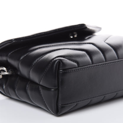 Saint Laurent Calfskin Y Quilted Monogram Toy Loulou Crossbody Bag Black 8 of 9