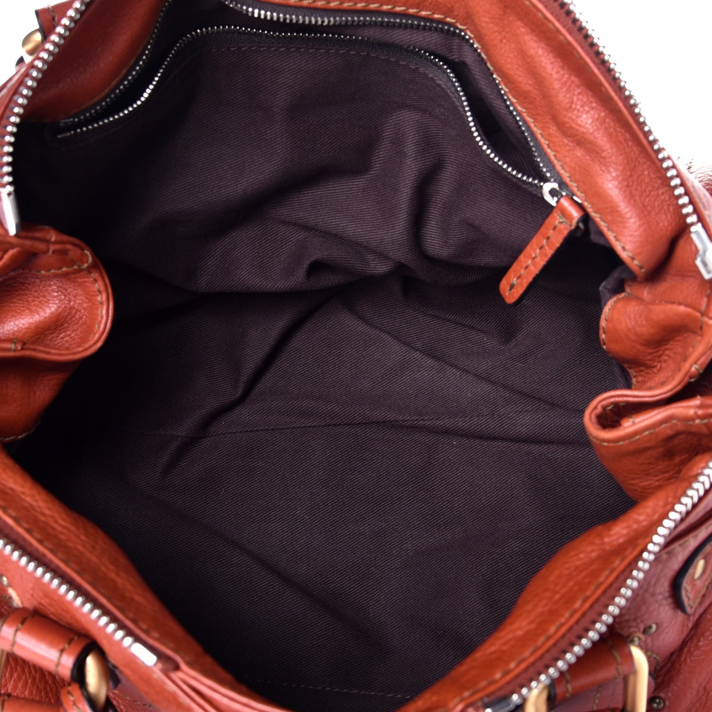 Calfskin Medium Paddington Satchel Whiskey