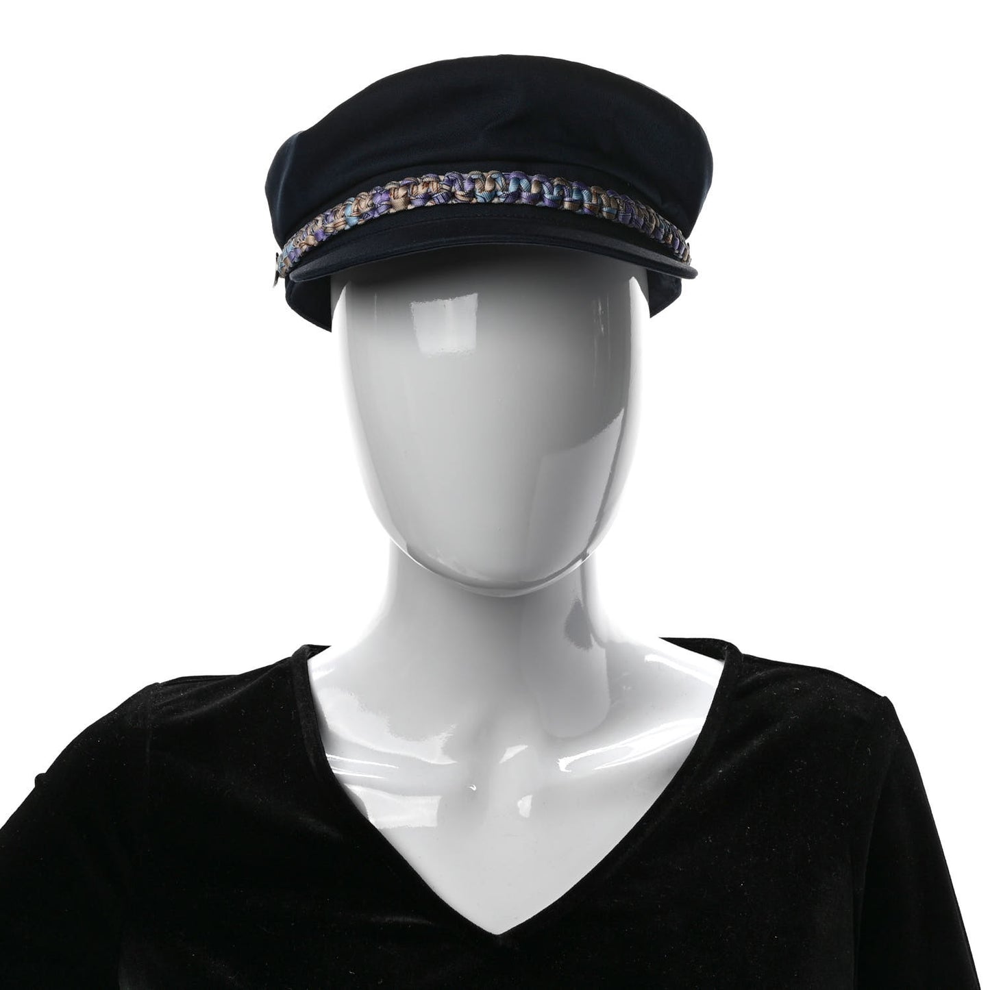 Cotton Silk Womens Deauville Cap 56 Marine Lilas