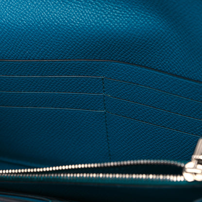 Hermes Epsom Kelly Longue Wallet Bleu Izmir 6 of 13