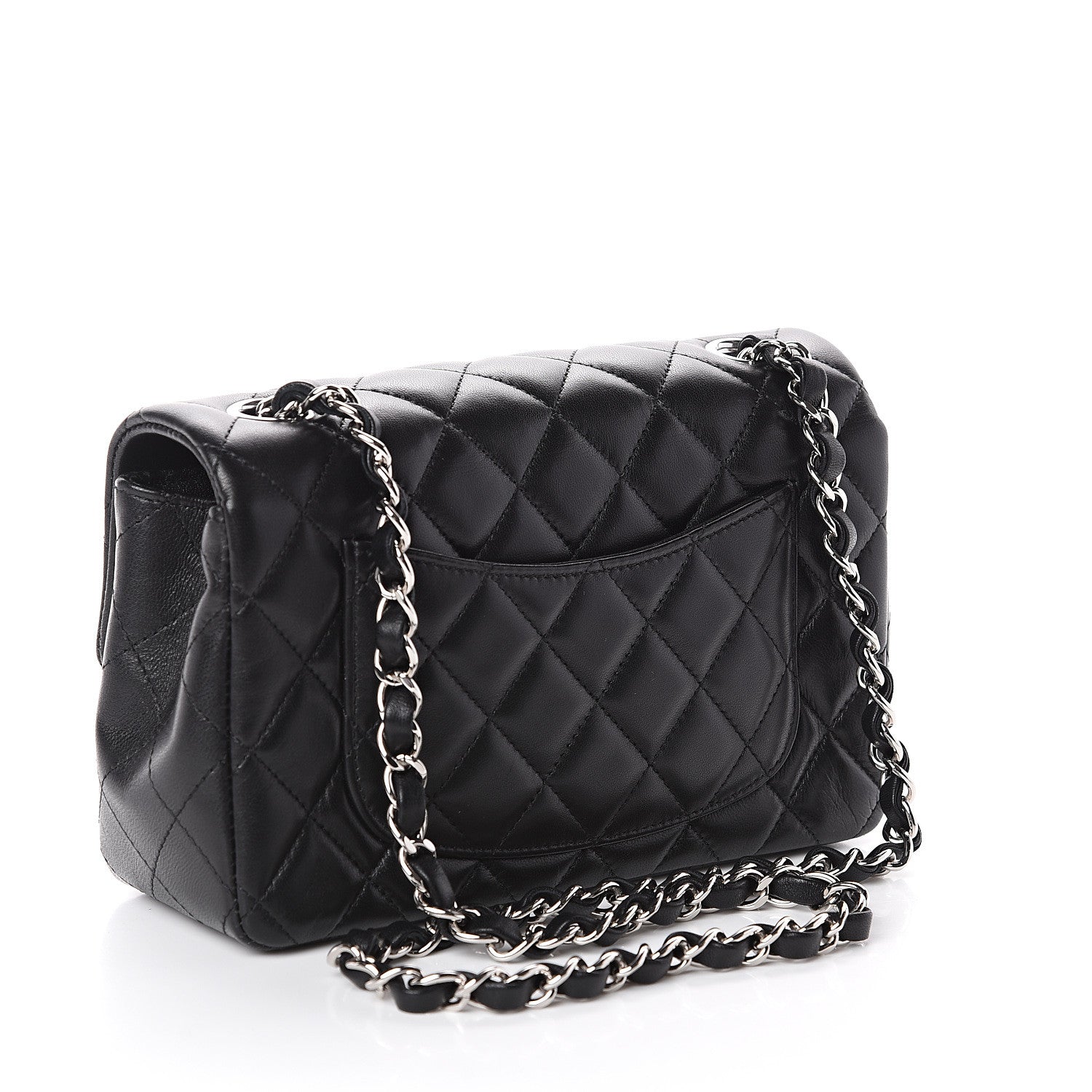 Chanel Lambskin Quilted Mini Rectangular Flap Black 2 of 8