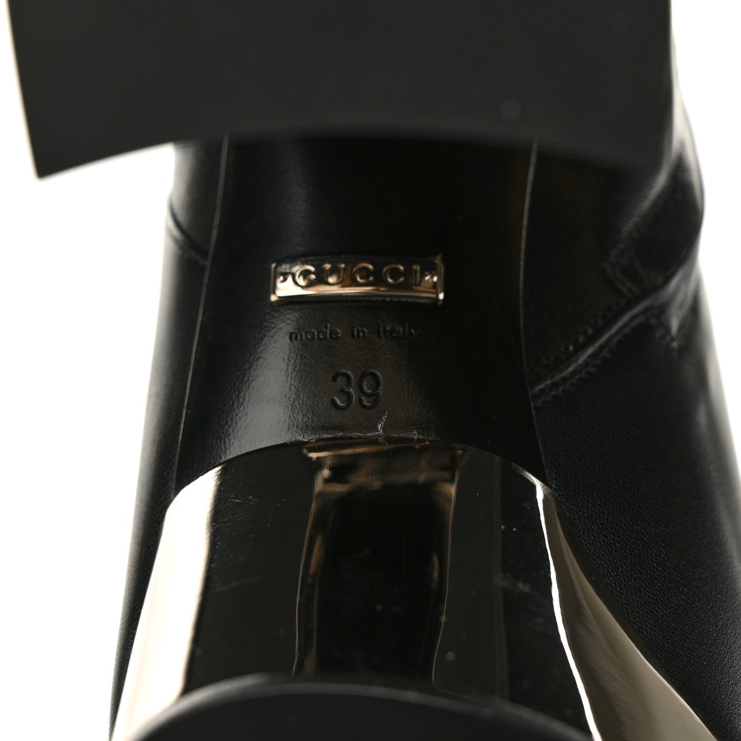 Gucci Malaga Kid Chrome Ankle Boots 39 Black 6 of 9
