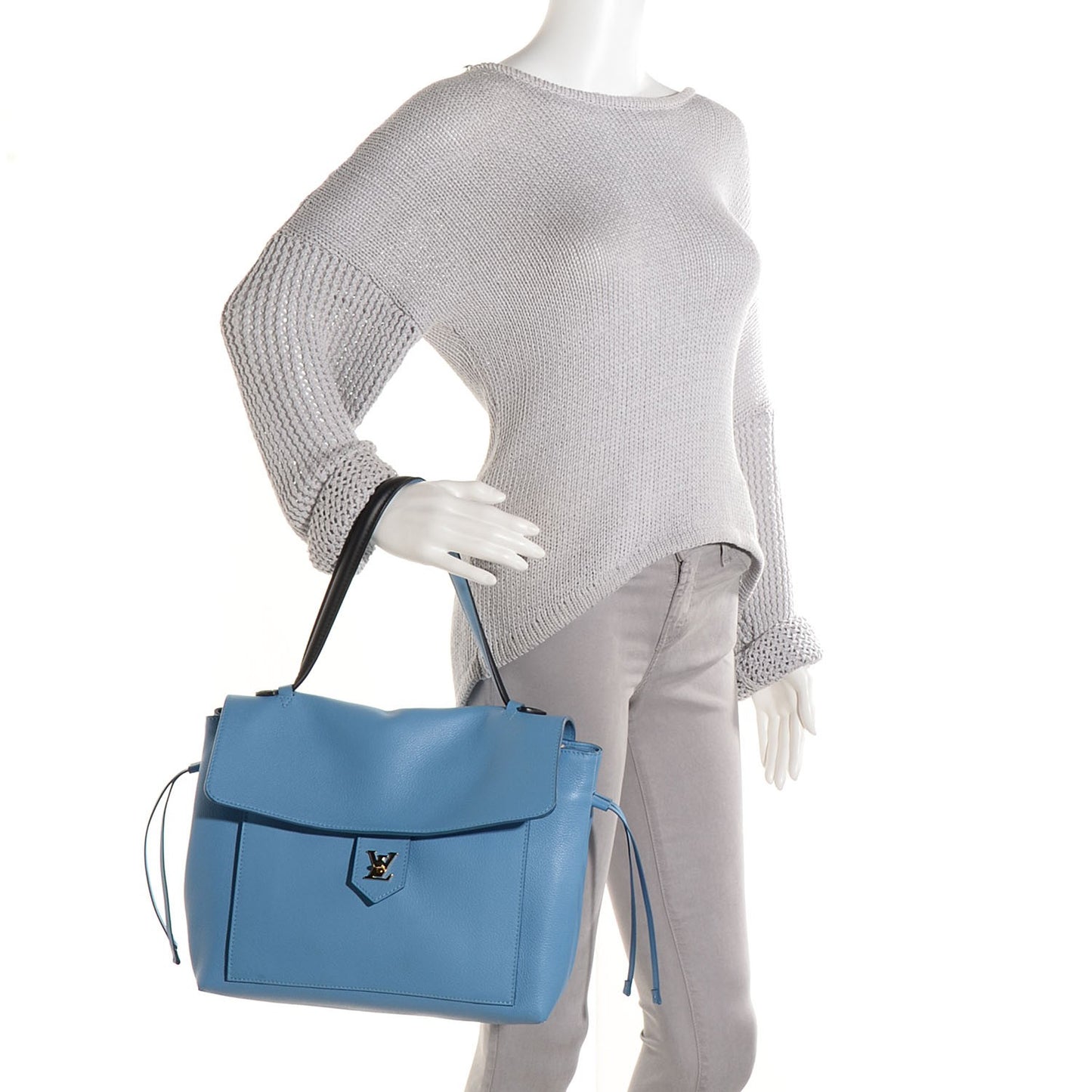 Calfskin Lockme PM Bleuet