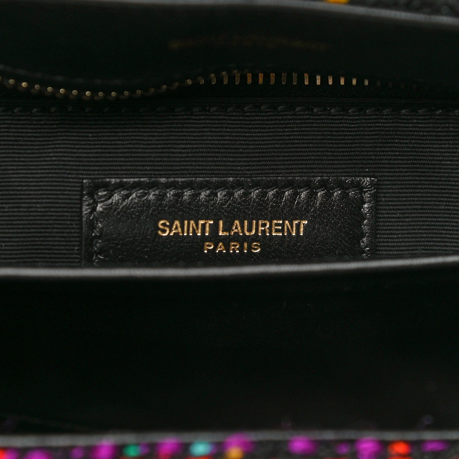 Saint Laurent Tweed Toy Loulou Shoulder Bag Black 7 of 17