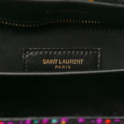Saint Laurent Tweed Toy Loulou Shoulder Bag Black 7 of 17