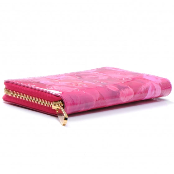 Vernis Ikat Zippy Wallet Rose Indien