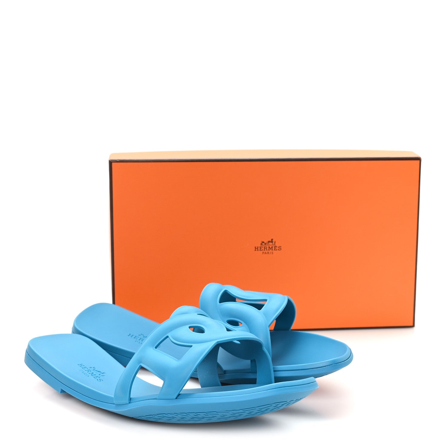エルメス☆アロハ　ラバーサンダル　サイズ39 Hermes Rubber Aloha Sandals 39 Bleu Vif 1901894 – FASHIONPHILE