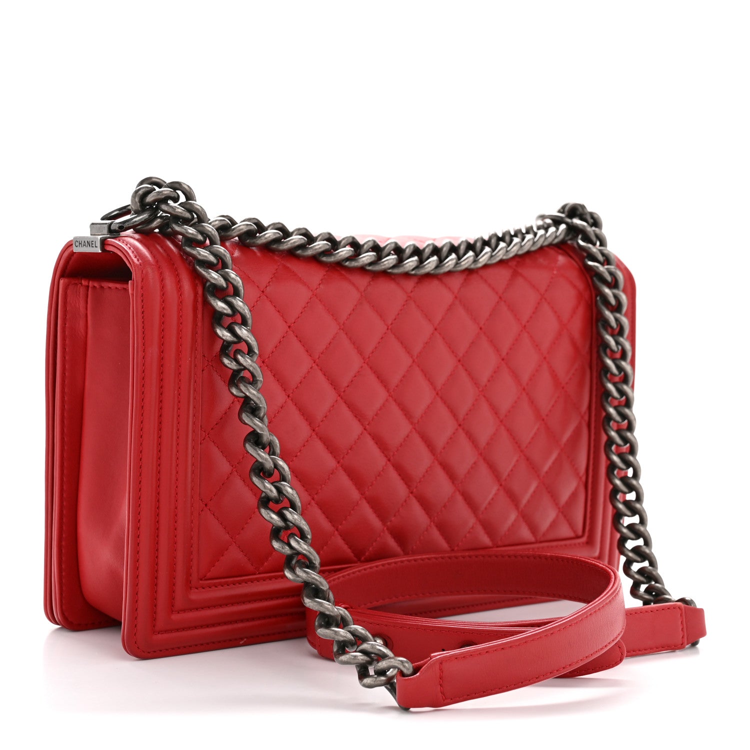 Chanel Calfskin Quilted New Medium Boy Flap Red 3 of 14