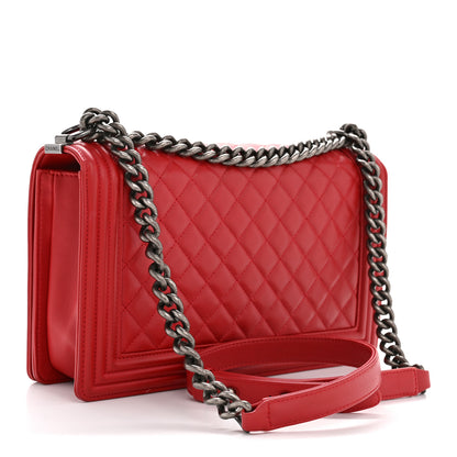 Chanel Calfskin Quilted New Medium Boy Flap Red 3 of 14