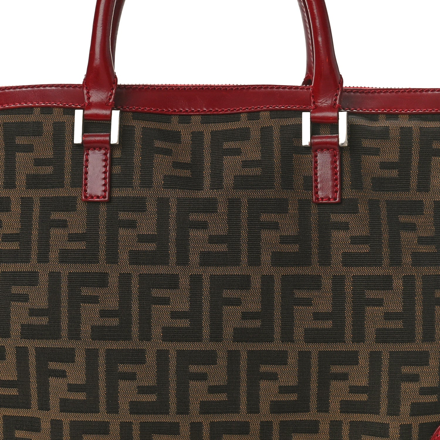 Fendi Zucca Tote Tobacco Red 7 of 13