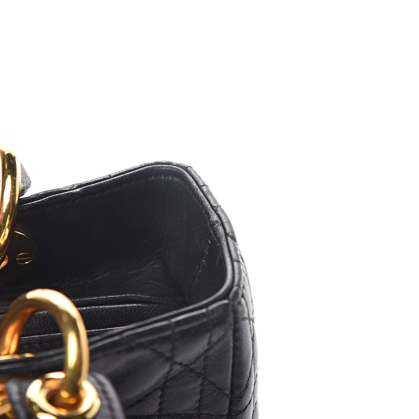 Lambskin Cannage Medium Lady Dior Black