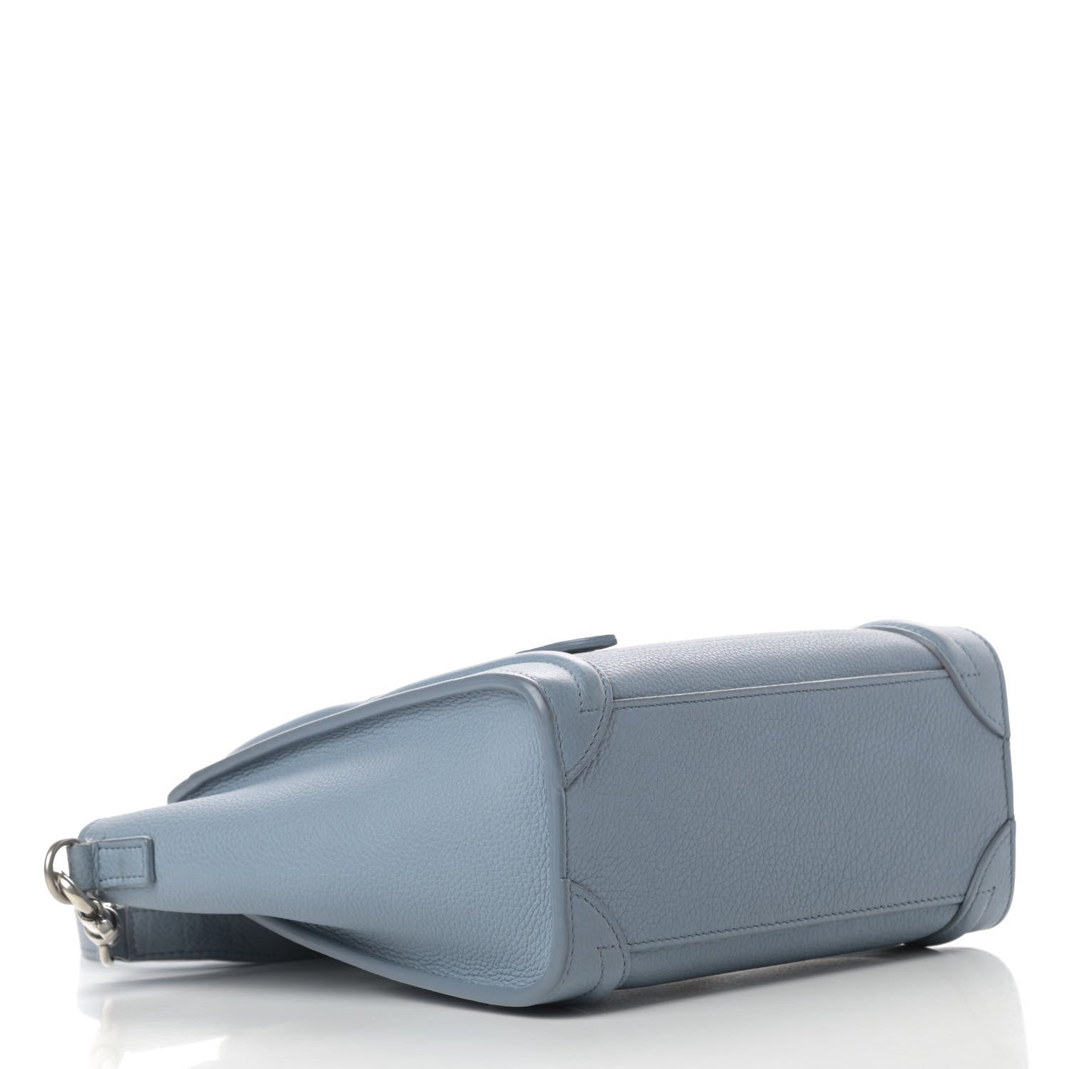 Celine Drummed Calfskin Nano Luggage Blue 4 of 16
