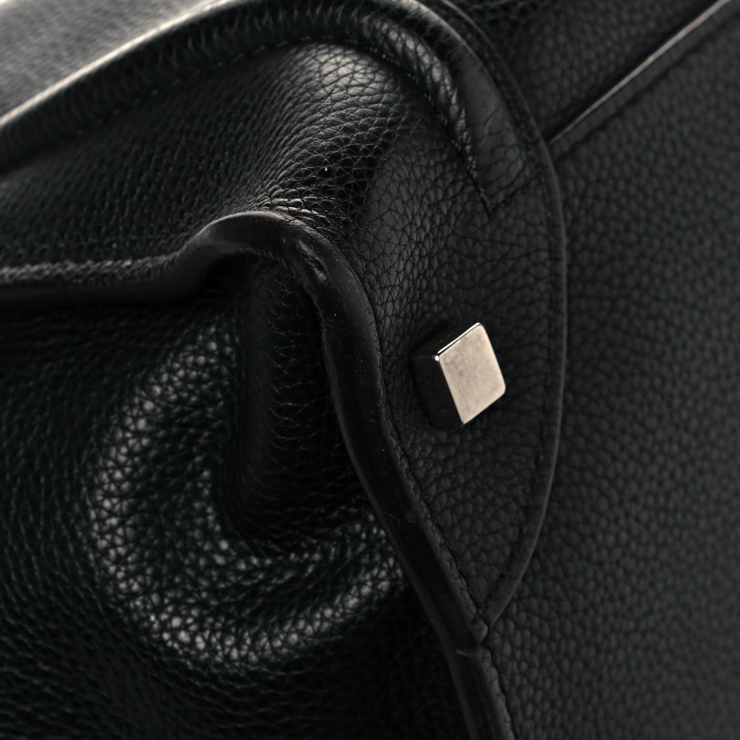 Drummed Calfskin Mini Luggage Black
