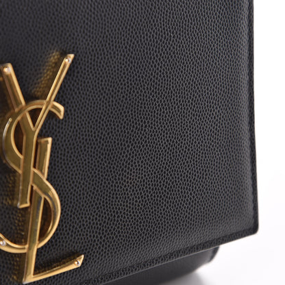 Saint Laurent Grain De Poudre Small Monogram Kate Satchel Black 12 of 16