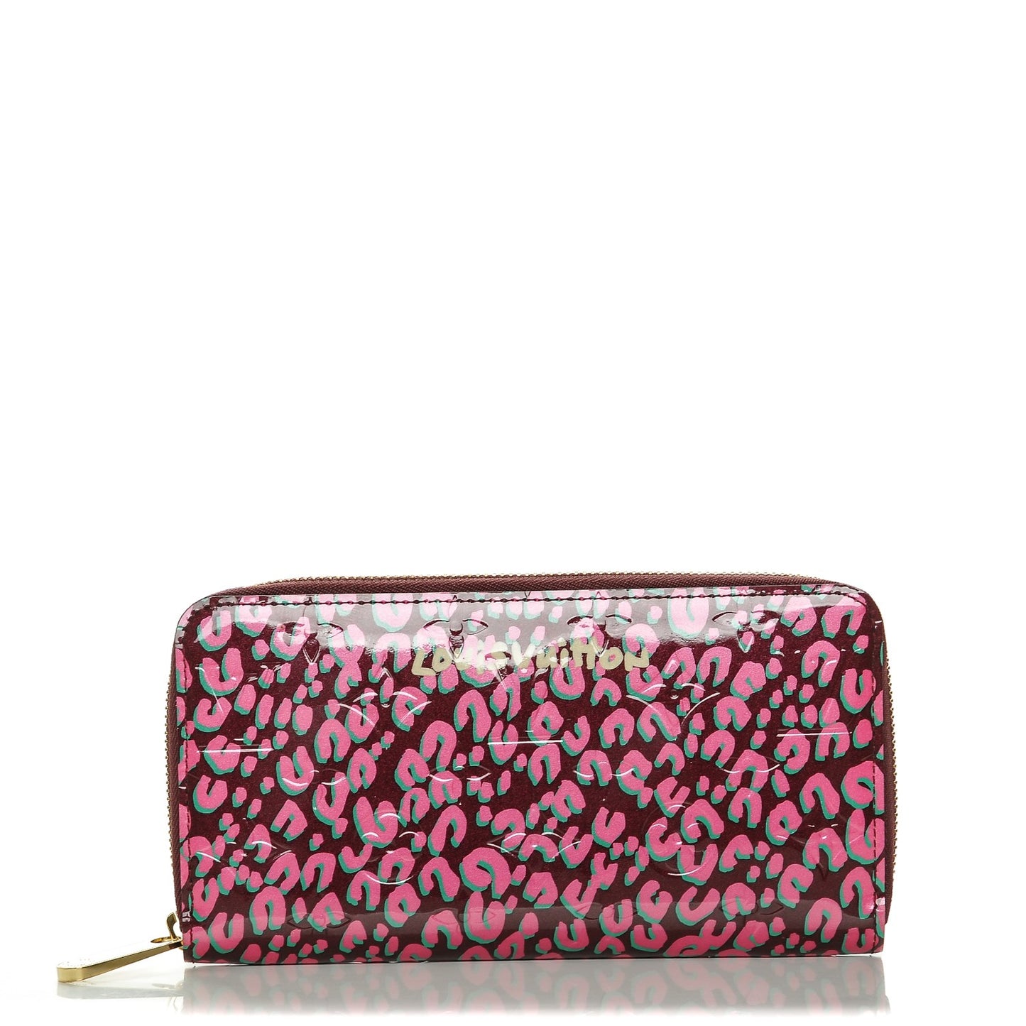 Vernis Leopard Zippy Wallet Rouge Fauviste