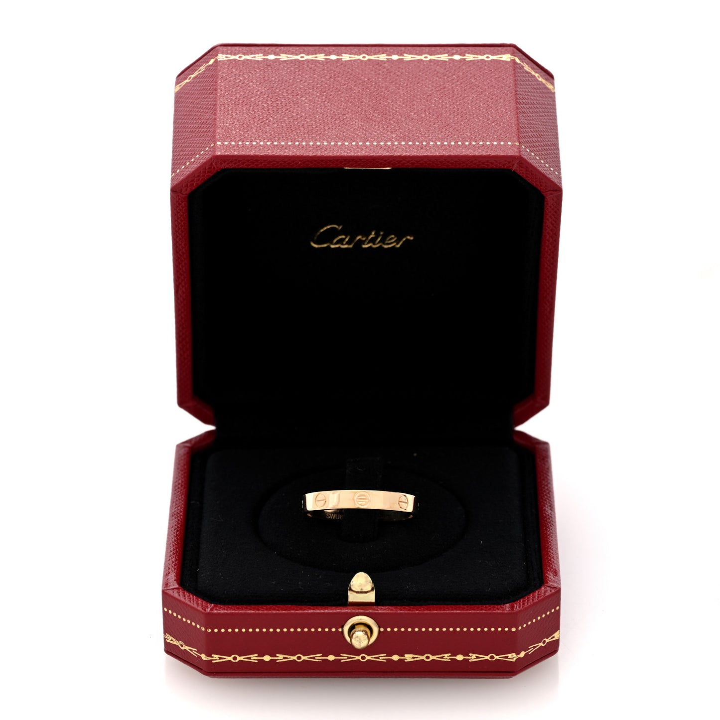 18K Yellow Gold 3.5mm LOVE Wedding Band Ring 63 10.25