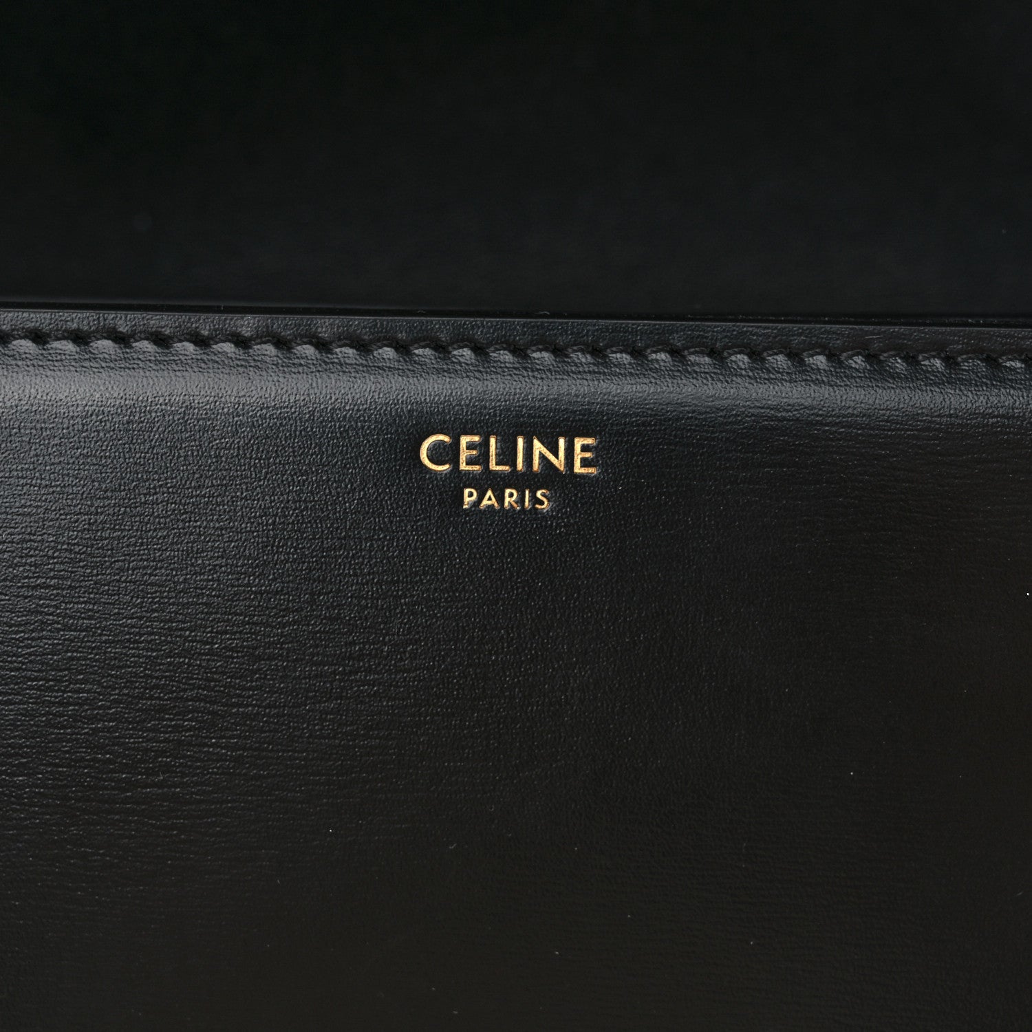 Celine Shiny Calfskin Medium Triomphe Black 6 of 10