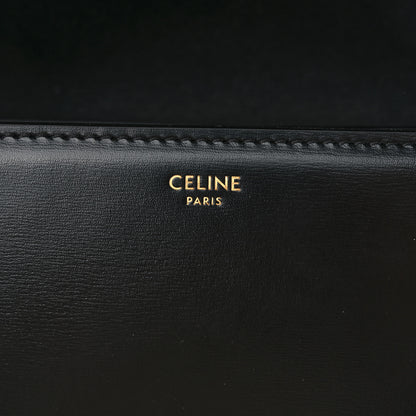 Celine Shiny Calfskin Medium Triomphe Black 6 of 10