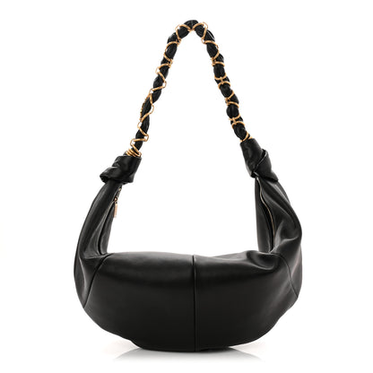 Saint Laurent Lambskin Amalia Hobo Black 1 of 10