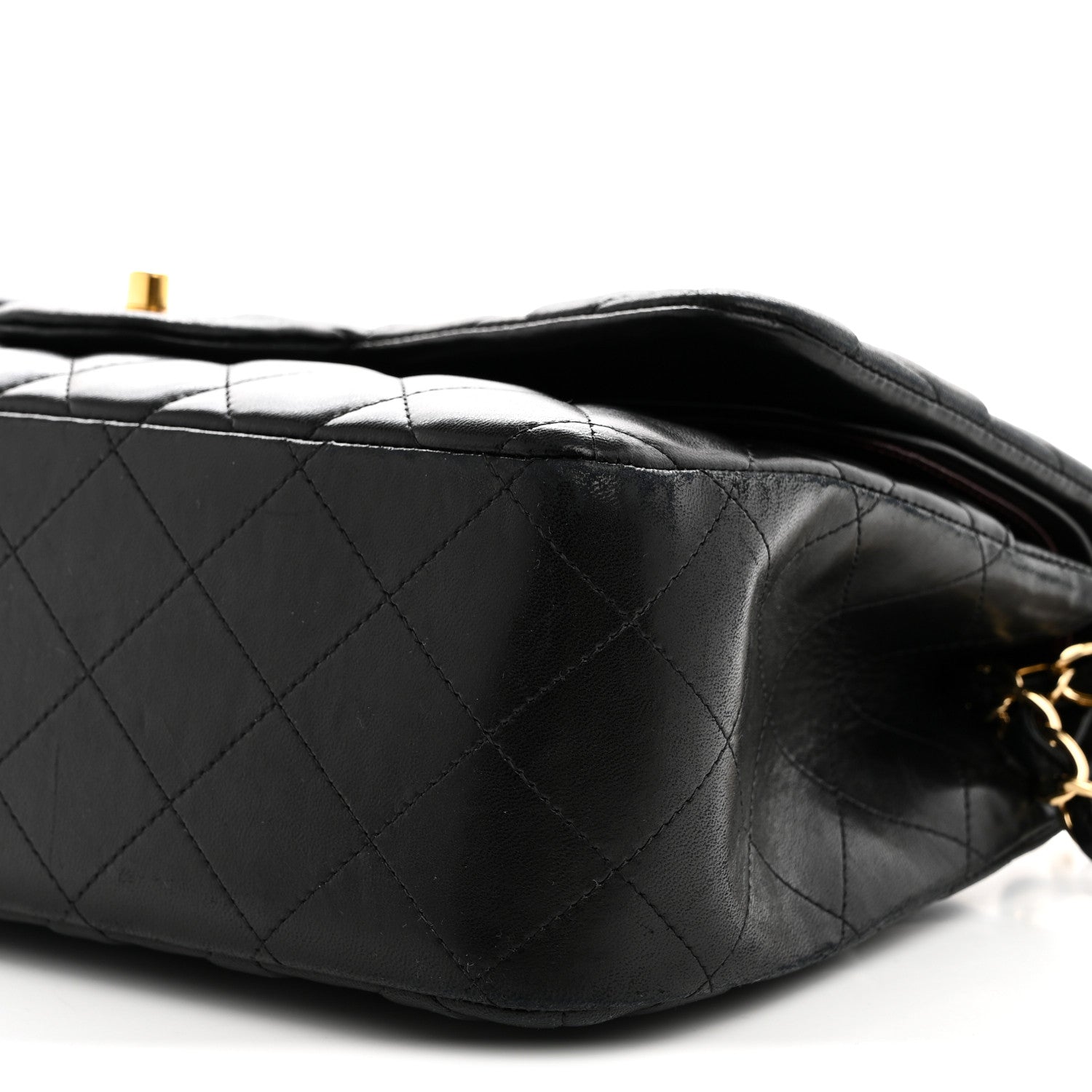 Chanel Lambskin Quilted Jumbo Double Flap Black 10 of 14