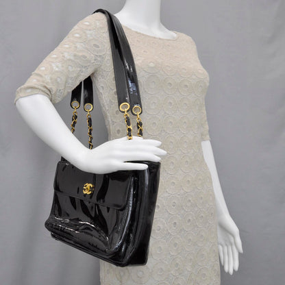 Chanel Patent Shoulder Bag Black 2 of 9
