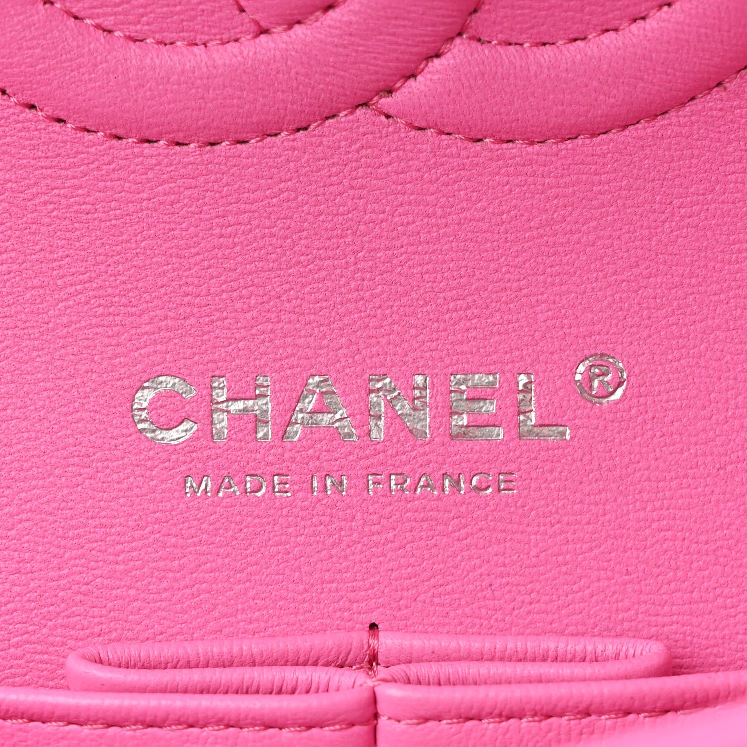 Chanel Lambskin Quilted Medium Double Flap Neon Pink 6 of 10