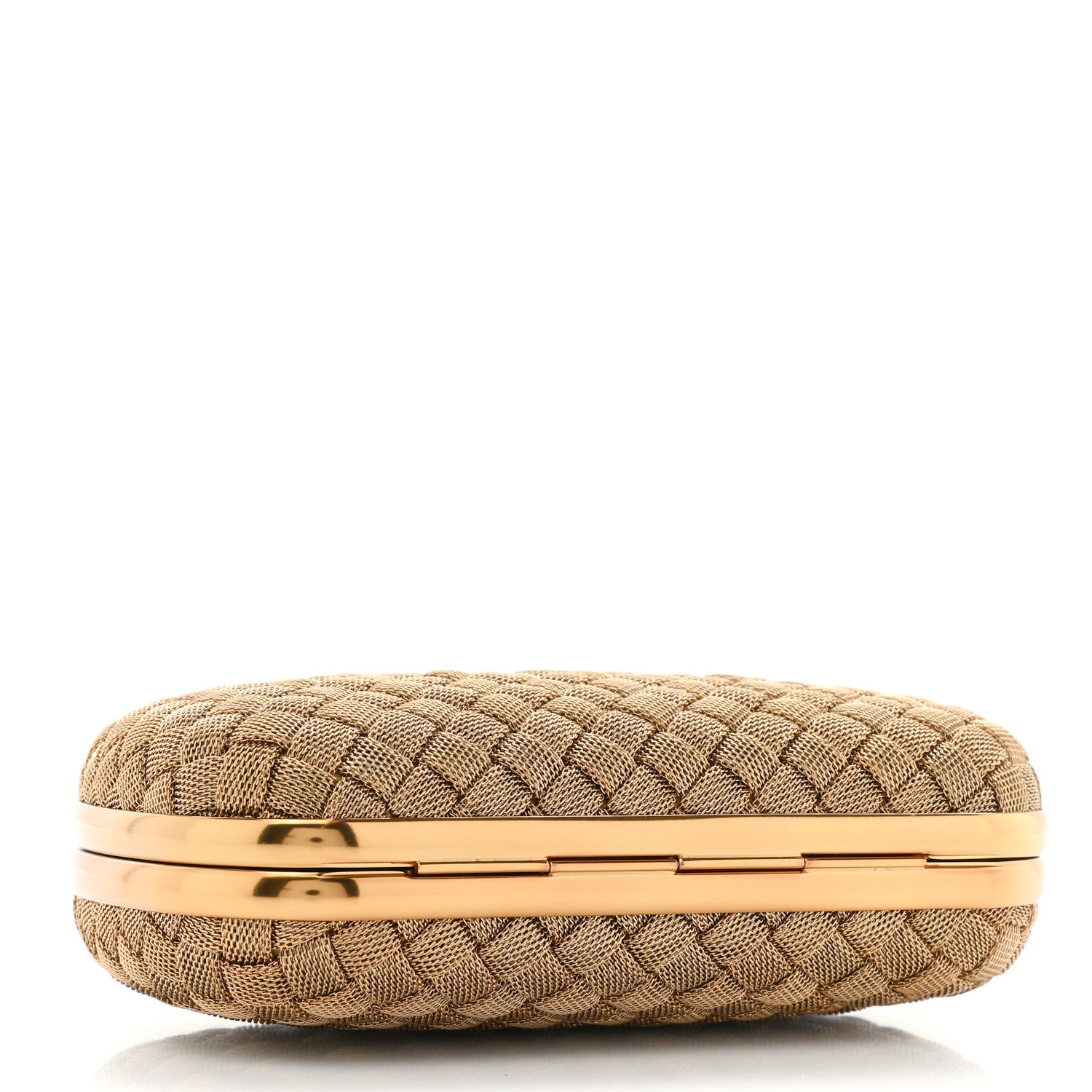 Bottega Veneta Intreccio Oro Bruciato Knot Clutch 4 of 8