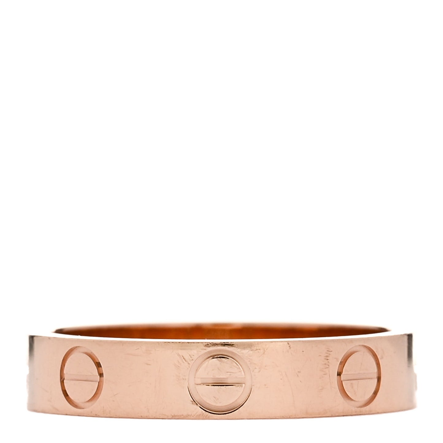 18K Pink Gold 3.5mm LOVE Wedding Band Ring 50 5.25