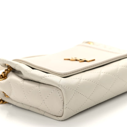 Saint Laurent Lambskin Quilted Monogram Mini Nolita Blanc Vintage 8 of 10