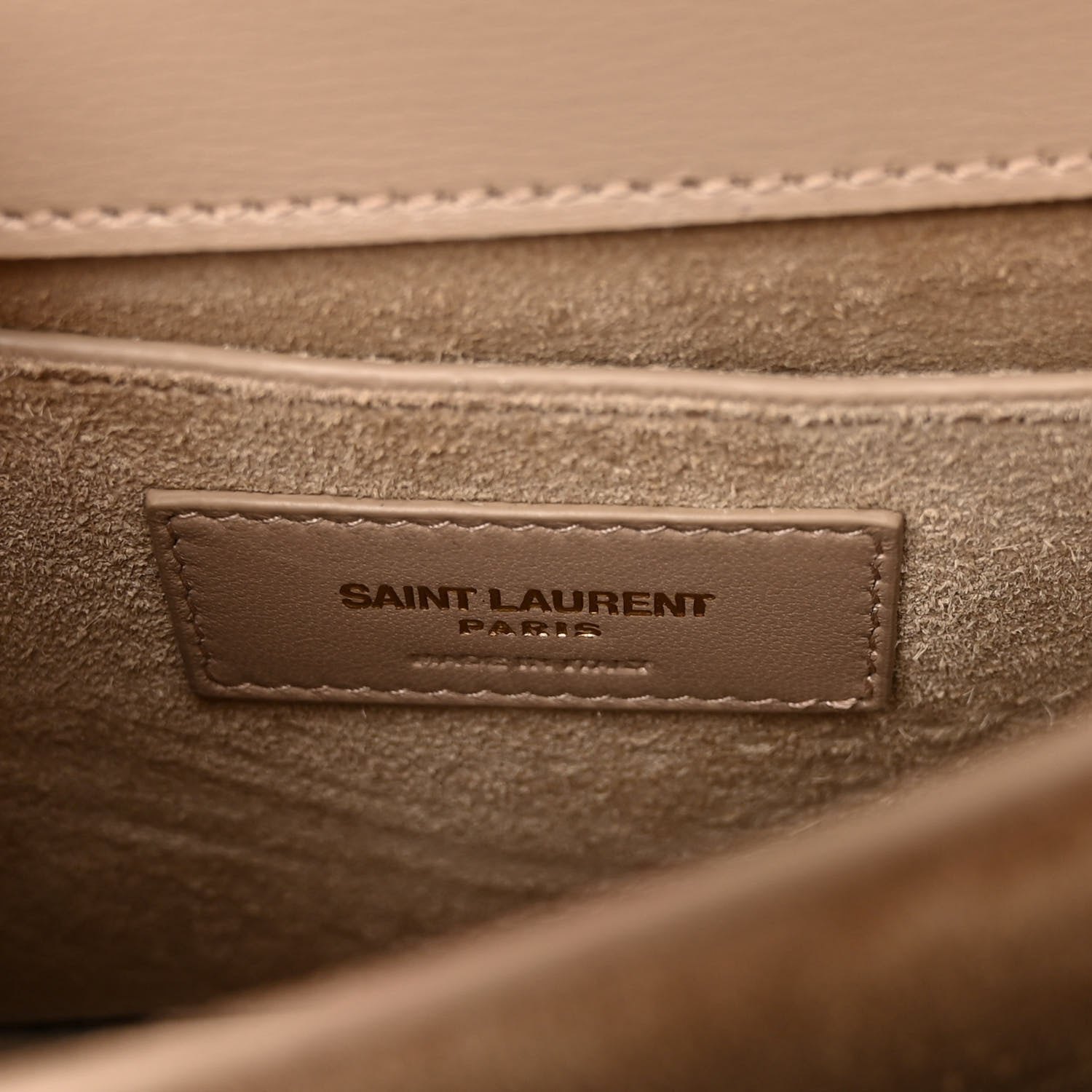 Saint Laurent Calfskin Medium Monogram Sunset Dark Beige 6 of 9