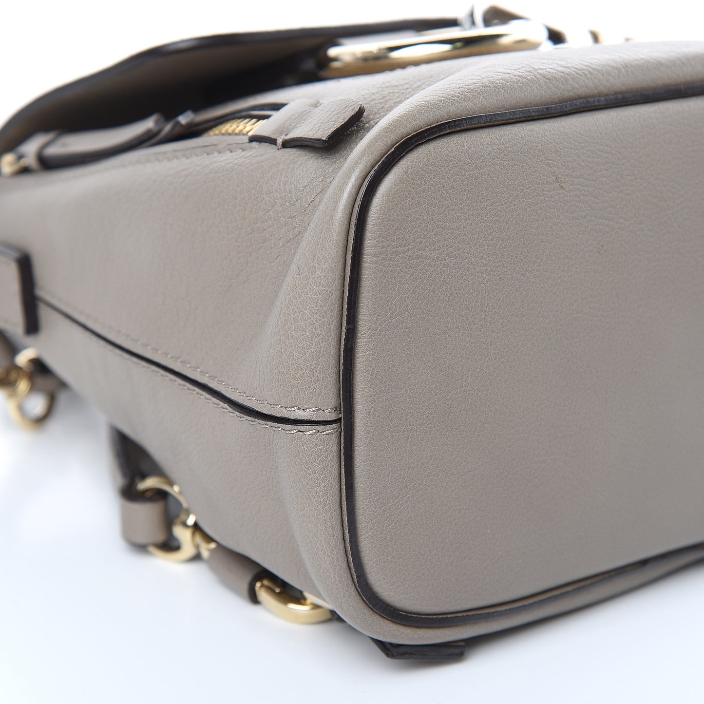 Suede Calfskin Mini Faye Backpack Motty Grey