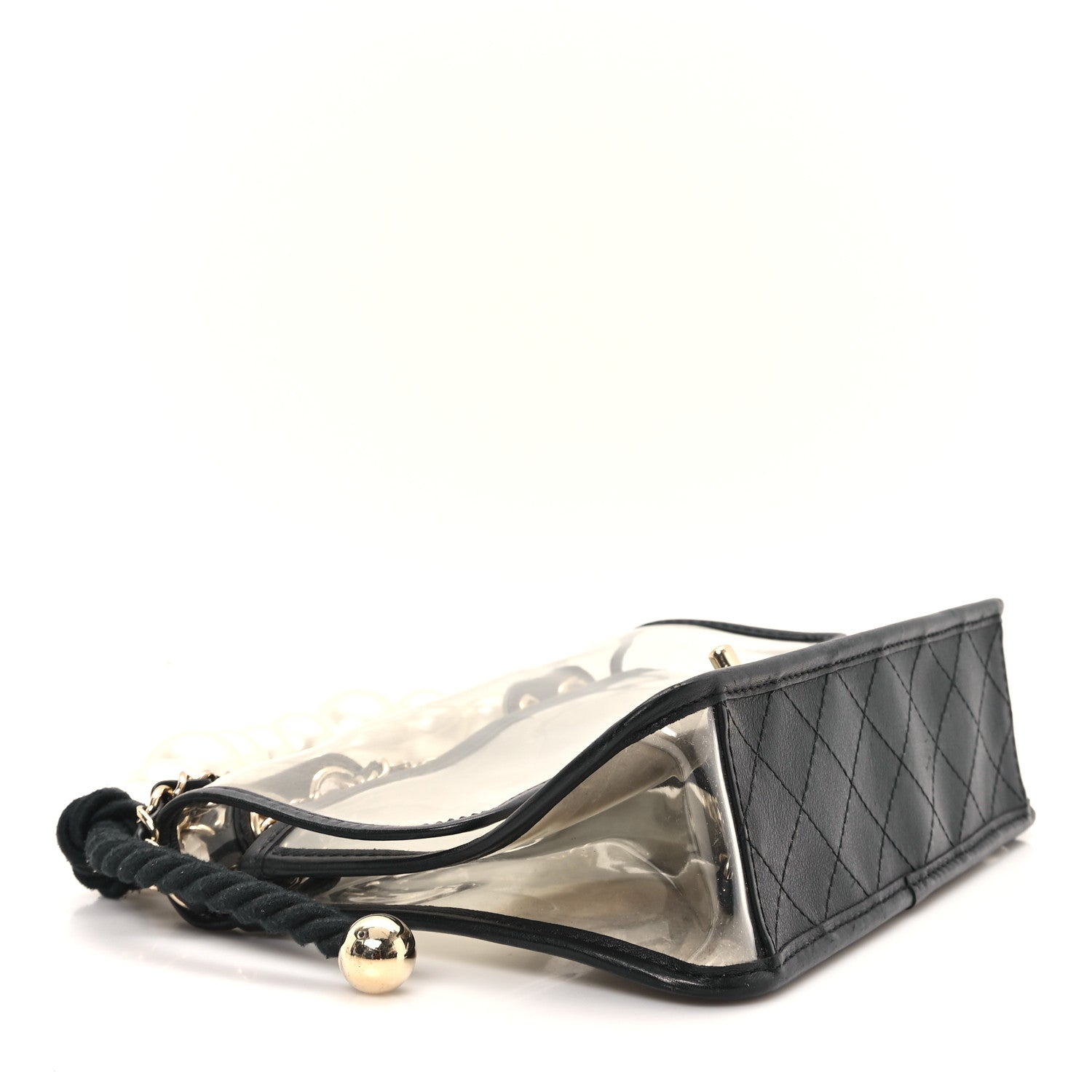 Chanel Lambskin PVC Sand By The Sea Flap With Pearl Strap Black 4 of 11
