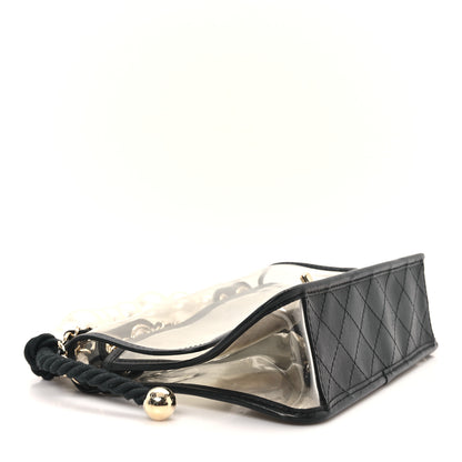 Chanel Lambskin PVC Sand By The Sea Flap With Pearl Strap Black 4 of 11